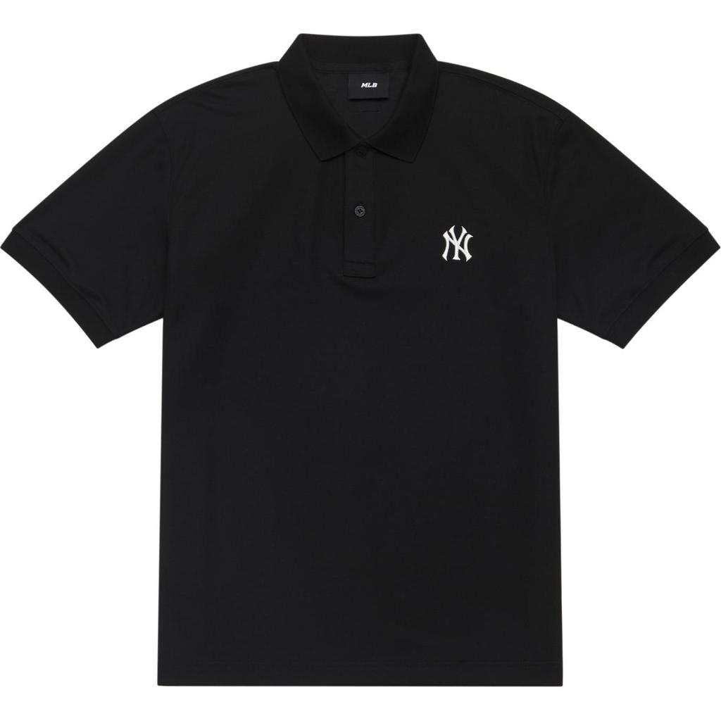 New MLB New York Yankees MLB Basic Logo SS24 Polo Shirt Unisex Black 3APQB0143-50BKS