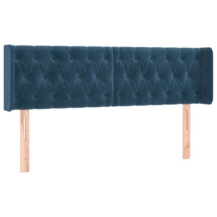 VidaXL LED Headboard Bedroom Furniture Double Bed Accessory Head of Bed Frame Interior Dark Blue 3123630