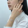 Full Diamond Hollow Heart Necklace Earring Set Lightweight Fashion Alloy Jewelry for Teen Girls Daily Accessory
