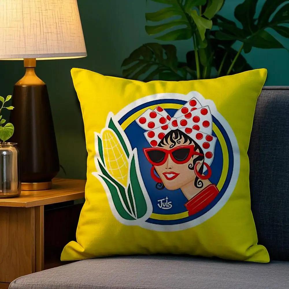 A-Aesthetic Art Venezuela Pillow Case Sofa Living Room Bedroom Double-sided Printing Square Cushion Nap Time Cushion Cover