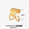 Stainless Steel Irregular Opening Rings for Men Women Geometric Personality Adjustable Finger Rings Party Jewelry Gifts