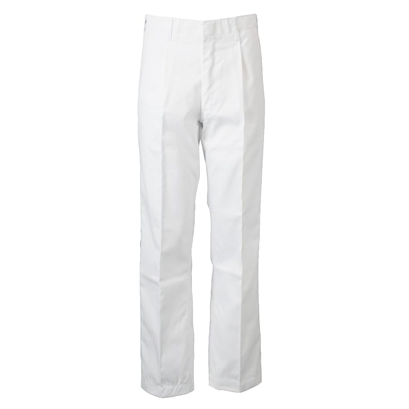 

[KOKURAYA] [Kokuraya] white pants cooking pants slacks food kitchen cook for men Antibacterial and deodorizing Antistatic twill white 760-90 waist 110
