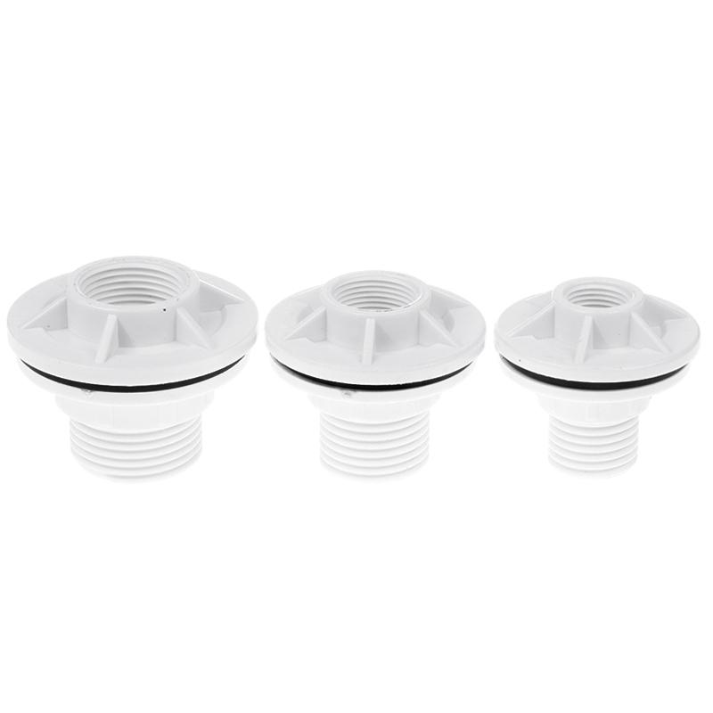 1Pcs 1/2, 3/4, 1 Inch Pvc Double Female Thread Water Tank Joints Garden Irrigation Accessories Fish Tank Connector