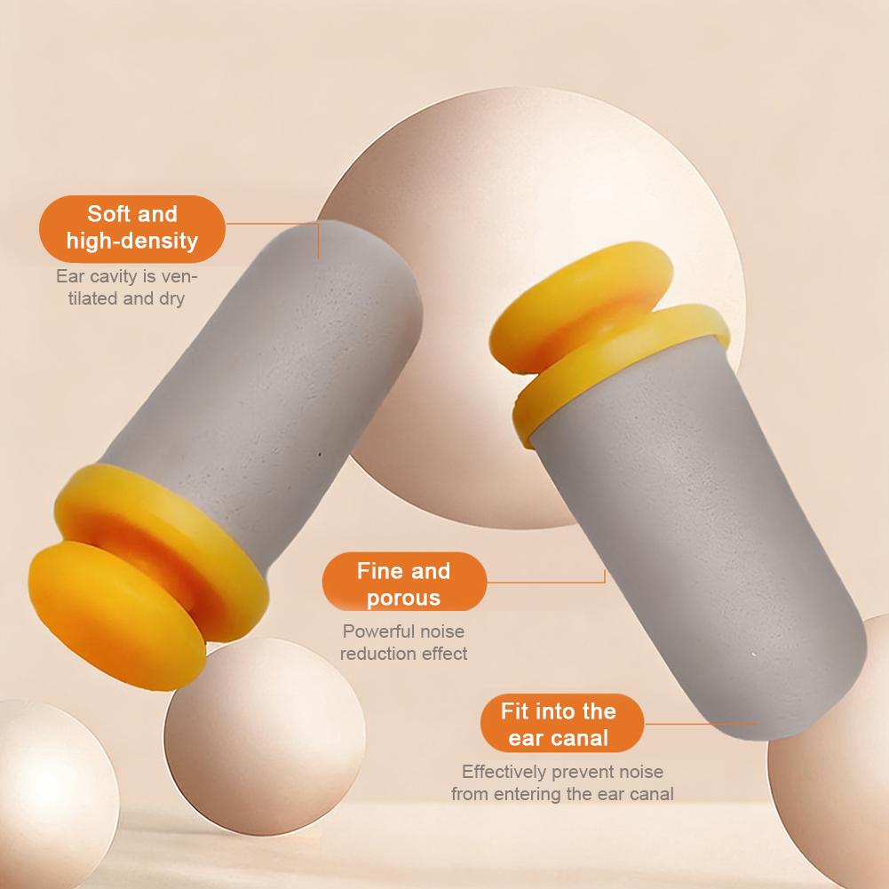 PU Soundproof Sleeping Earplugs Soft Slow Rebound Anti-Noise Student Learning Earplug for Sleep Special Mute Noise Protection