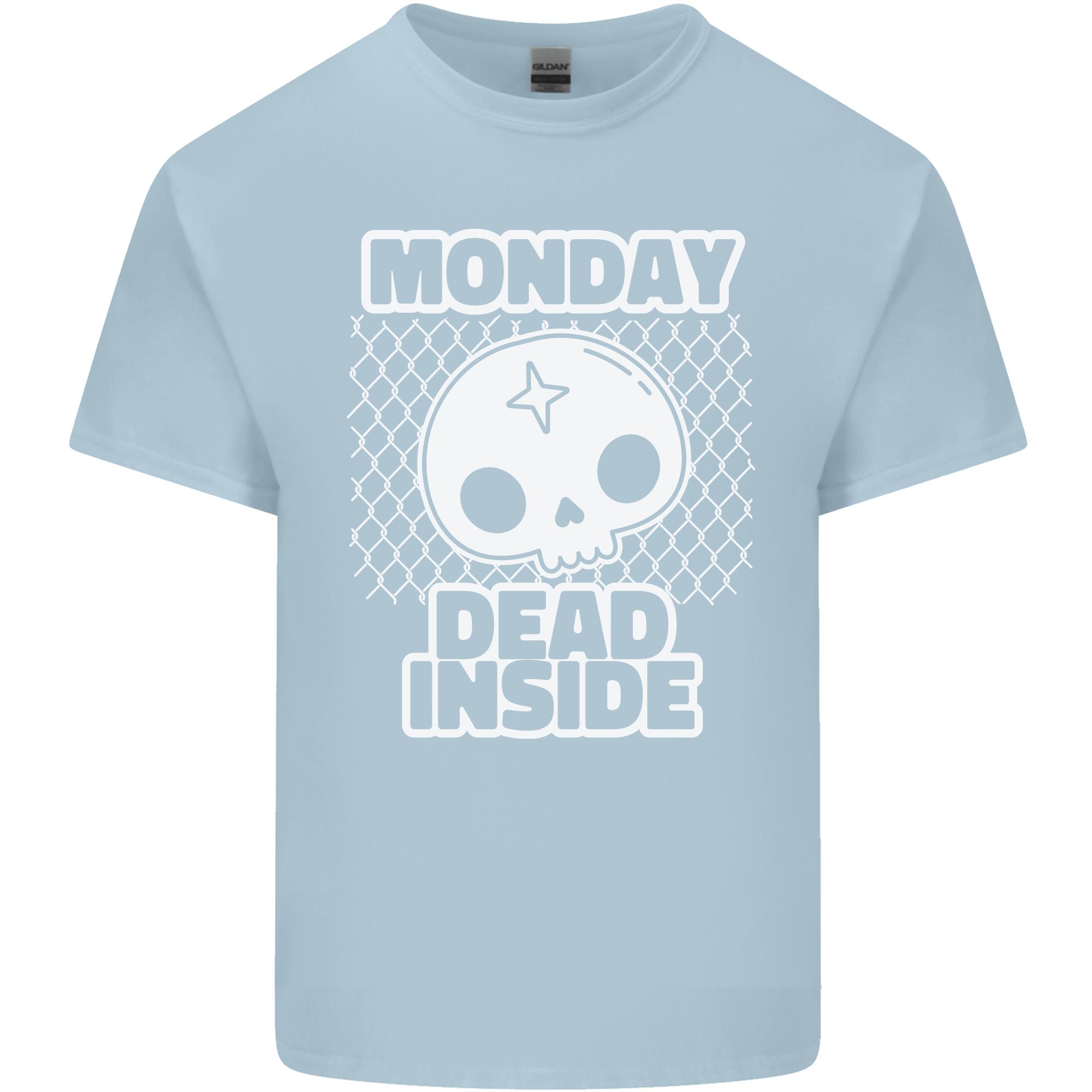 Monday Dead Inside Work Skull Unisexs Light Cotton TShirt S