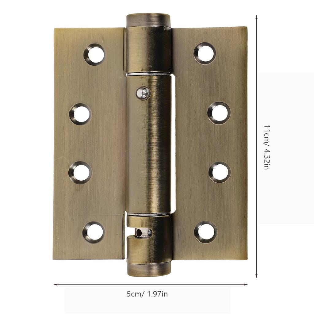 2Pcs Self Closing Hinges for Doors Heavy Duty Spring Hinge Auto Close Mechanism for Wood Screen Doors Basement Bathroom Cabinet