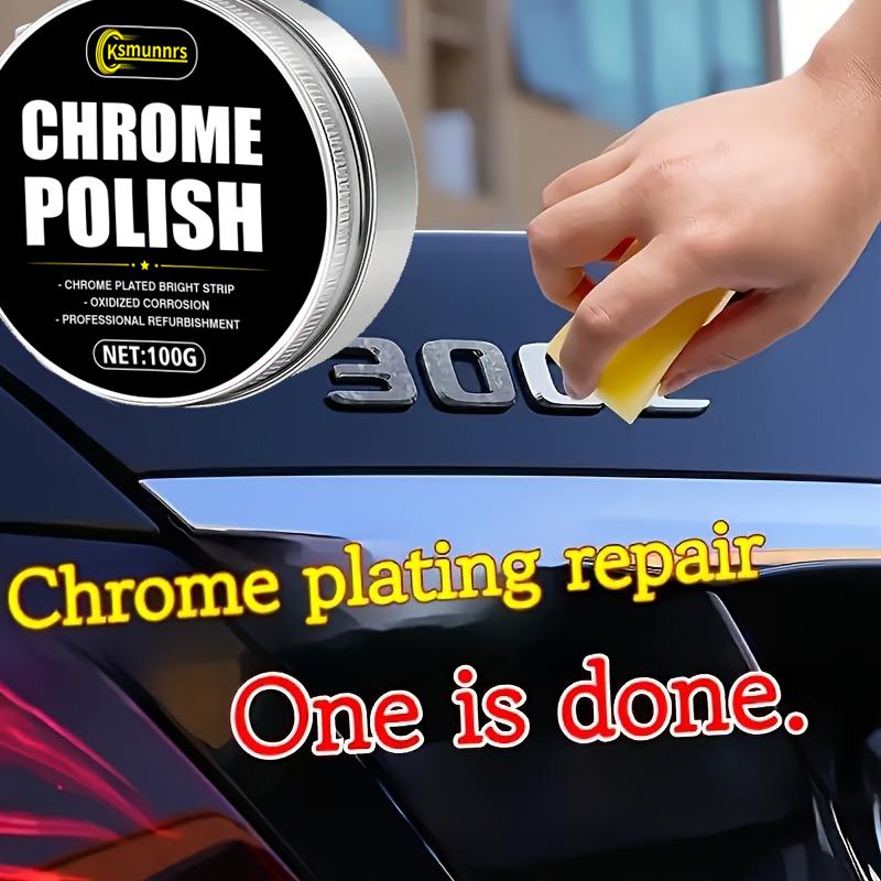 100g Chrome Repair & Maintenance Paste for Car Door Handles, Window Trims and Emblems, Polishing & Refurbishing, Easy to Use
