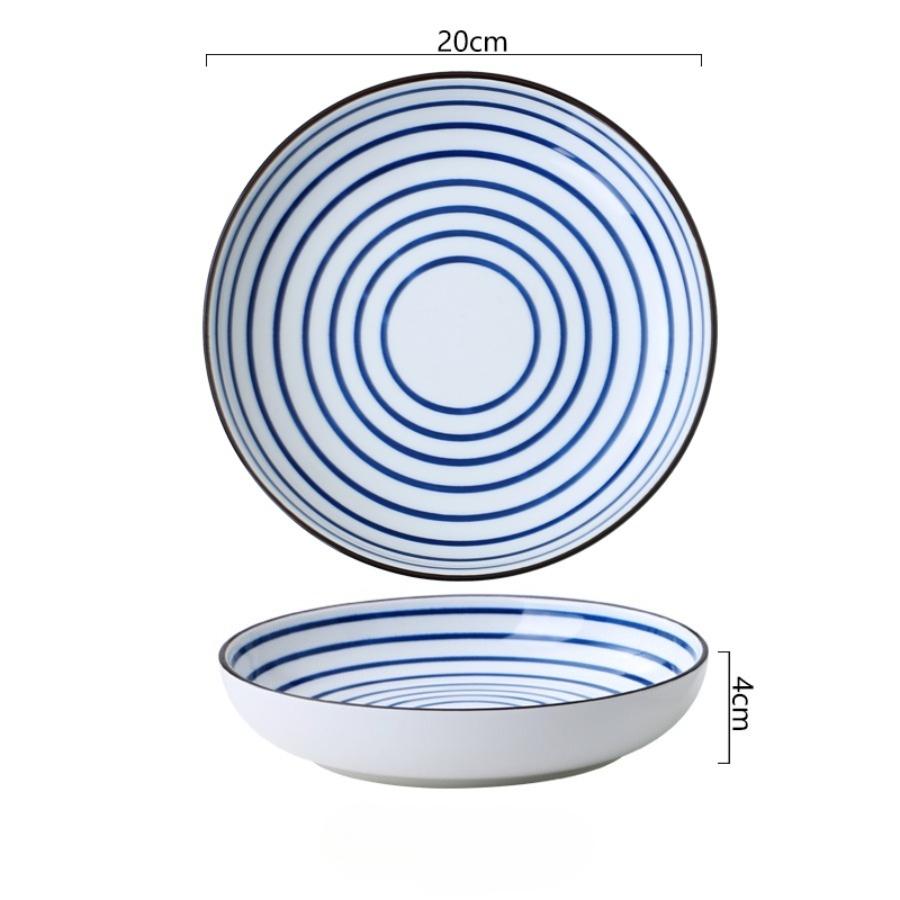Creative Japanese Ceramic Plate Household Turnip Plate Deep Plates Shallow Plate Turnip Dish Restaurant Hotel Tableware Cooking