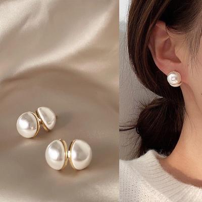 Perlen-Kugel-Ohrringe: Eleganter koreanischer Knopfstil für Damen - Trend 2020