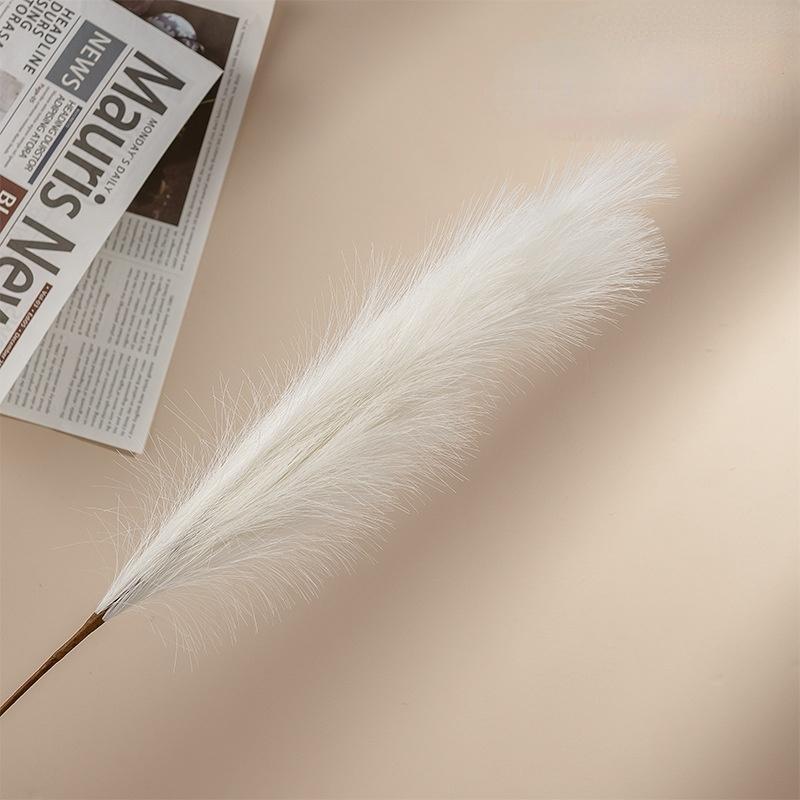 

75cm Artificial Flowers Pampas Grass Reed Fake Flower Home Decoration Wedding Decoration Accesssories,Pack of 6 белый