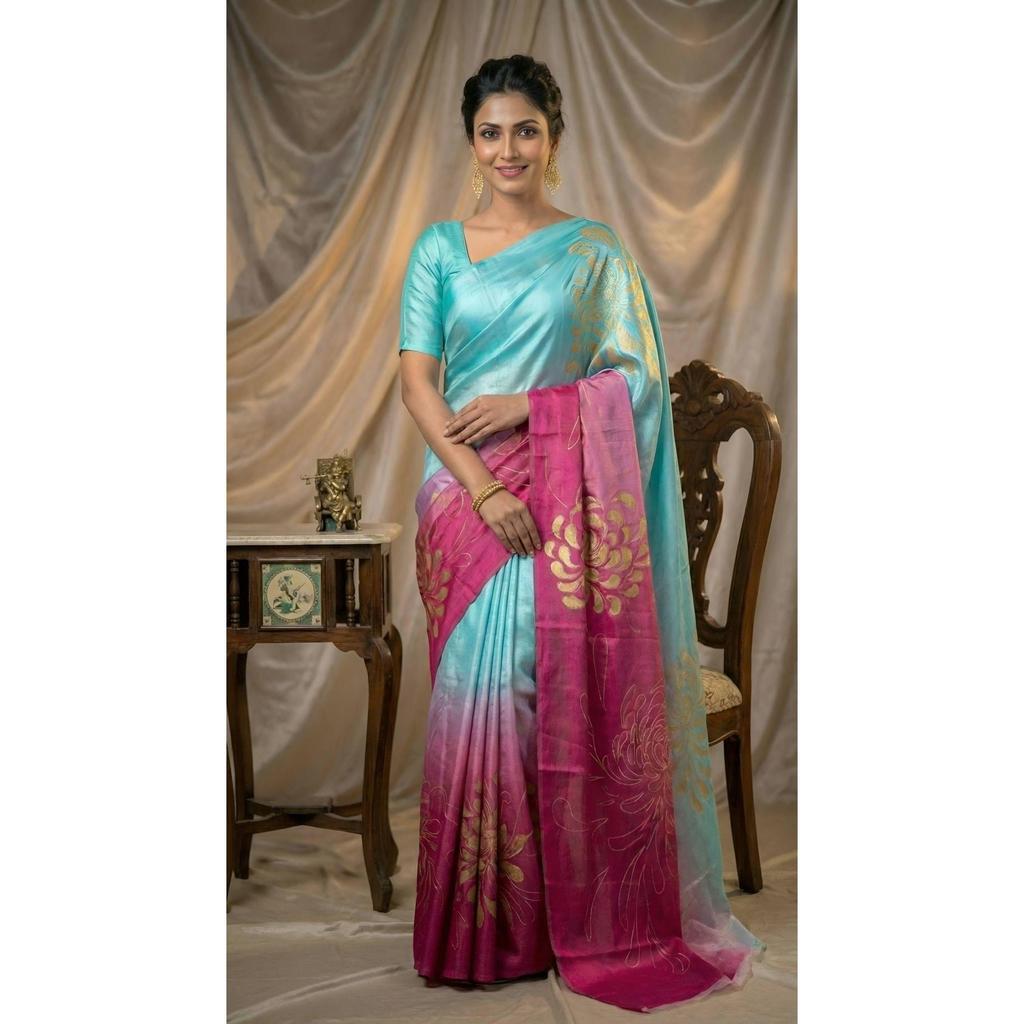 Chinon Silk Saree