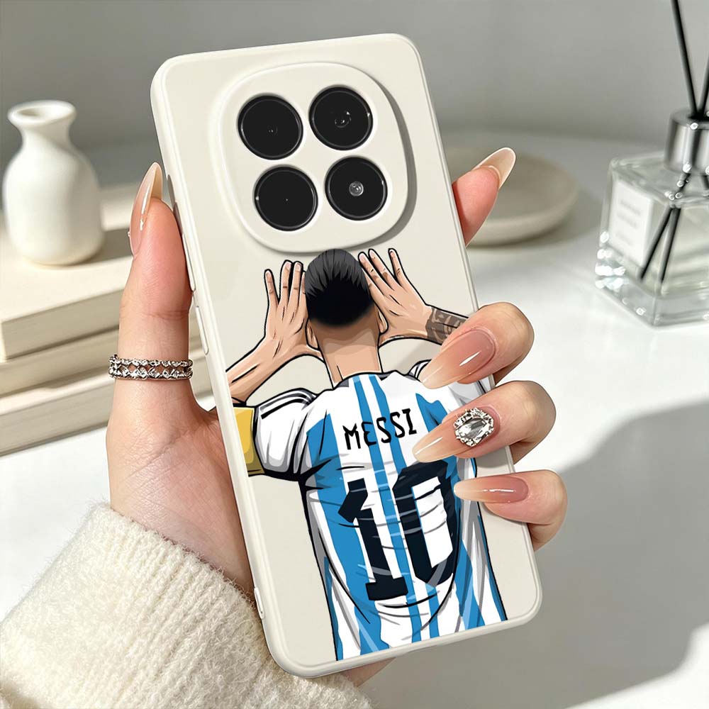 Custodia per Telefono Design Calcio M-Messi Per Xiaomi POCO X8 X7 X6 M8 M7 M6 F8 F7 F6 Pro Max Copertura Liquida in Silicone Ultra Morbido