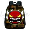 Zaino Kindergarten Geometry Dash Arrabbiato per Bambini e Bambine Zaino Anime Piccola Borsa da Libri Bambini Borse Scolastiche Cartoon Zaino per Bambini