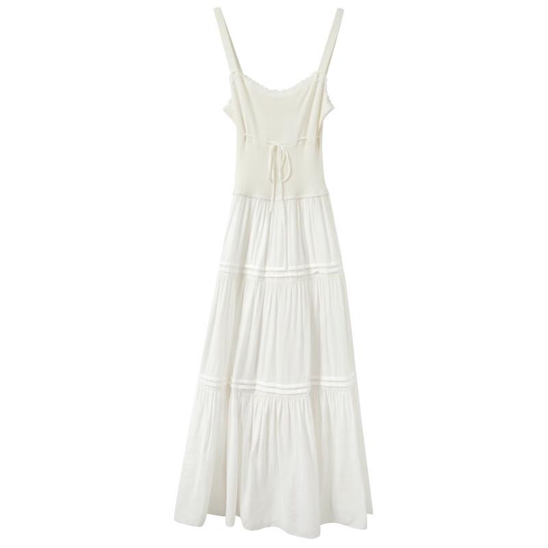 Sancai Damen Quadratischer Ausschnitt Ärmelloses Maxikleid