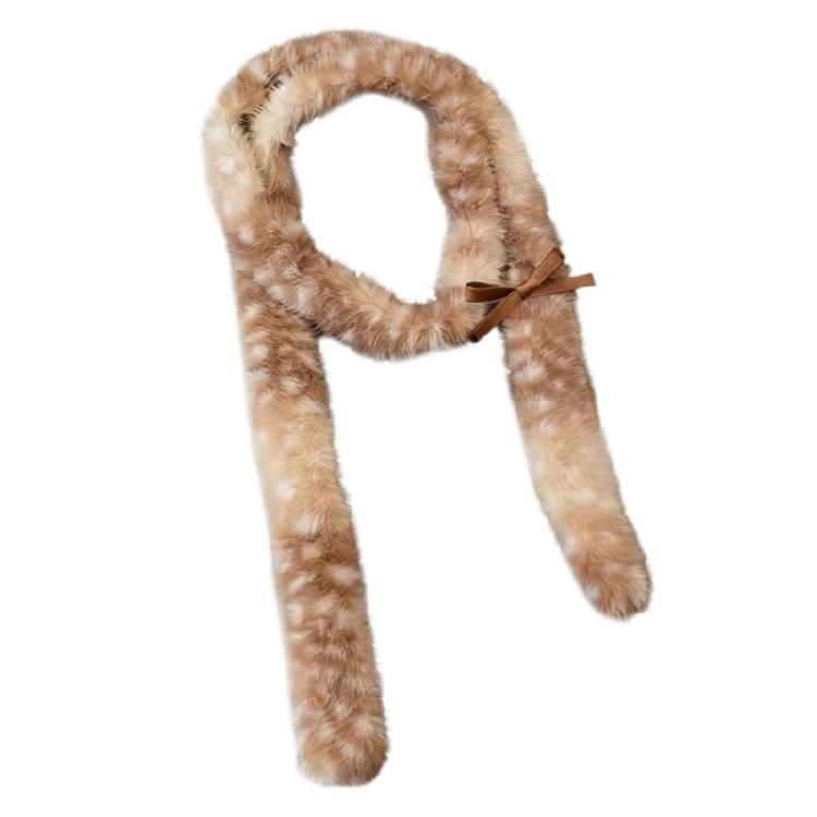 

Easy Maintenance Deer Print Warm Scarf Polyester Fabric Low Effort Care Thin Long Muffler for Comfortable Wear 1