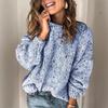 Women's Knit Sweater Round Neck Long Sleeve Drop Shoulder Short Hem Pullover Jumpers