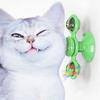 Windmill Cat Toy Interactive Spinner Pet Toys with Catnip And LED Light Cat Face Massage Brush with Suction Cup for Indoor Cats
