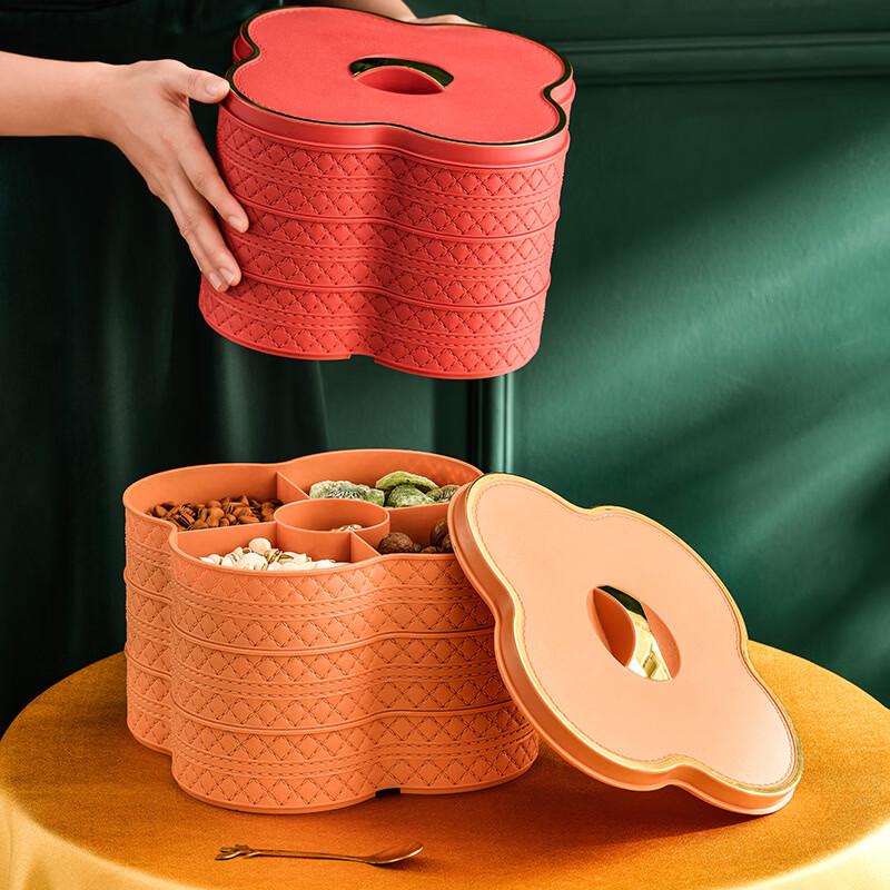 WUHE Multi-layer Divided Snack & Candy Tray with Lid