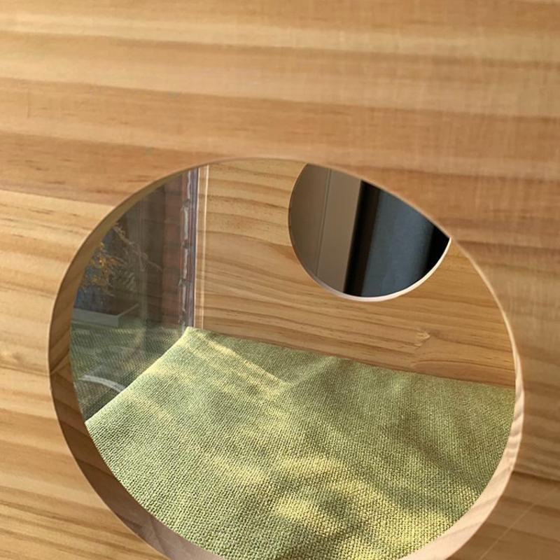 High Solid Wood Cat Scratching Post Glass Bounce House Lair Wall Cats Tree Pulls Scratches Large Tower Bed for Cat Indoor Toy