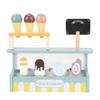 Wooden Ice Cream Toy Playset Simulation Playhouse Ice Cream Shop Playset Interactive Educational