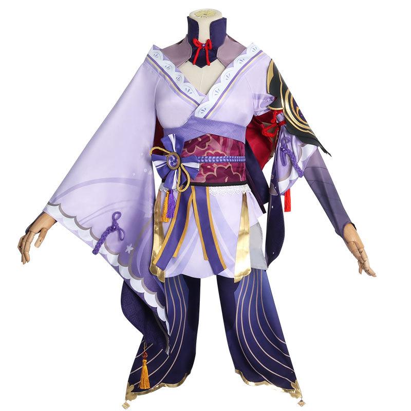 Raiden Shogun Cosplay Kostüm Jacquard Stoff Uniform Perücke Anime Chinesischen Stil Halloween Kostüme Frauen Spiel COS