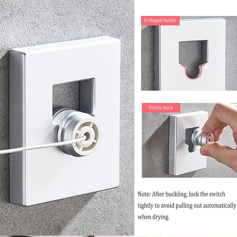 Buy WCIC New Retractable Clothesline Telescopic Stainless Steel Wire