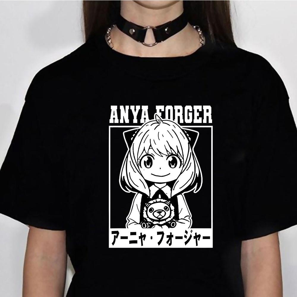 Anya Tshirt Women Y2K Tee Female Y2k Streetwear Comic Clothing