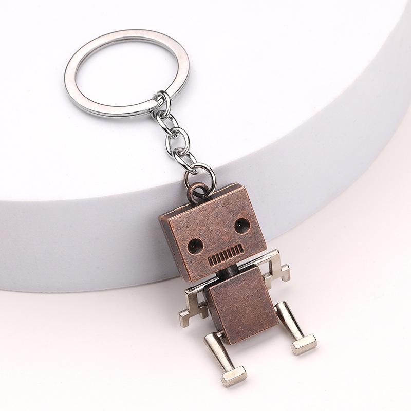 Creative Movable Robot Keychain Cartoon Pendant Keyring Bag Hanging Accessories