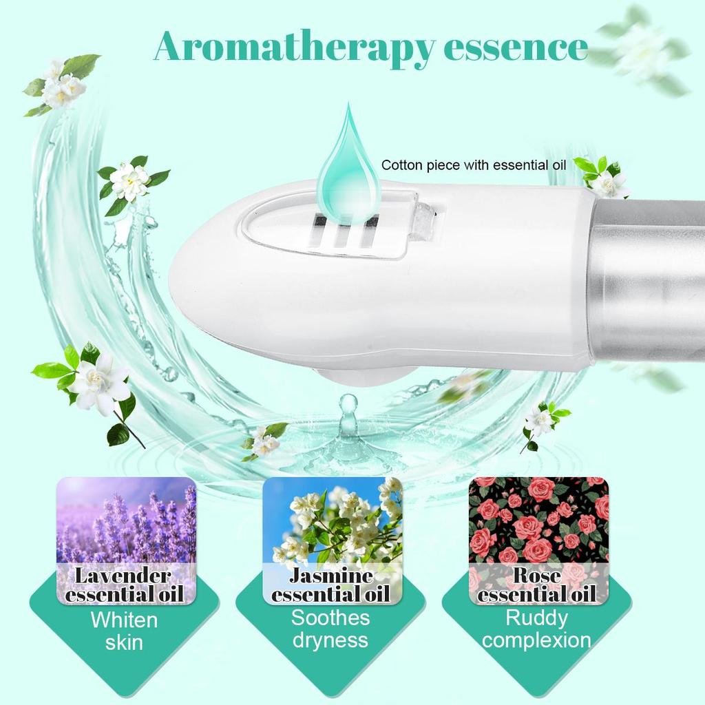 Face Steamer With 360 Rotatable Spray , Warm/Cold Mist Portable Facial Steamer For Face Spa Home Beauty Salon Moisturizing Aromatherapy Humidifier