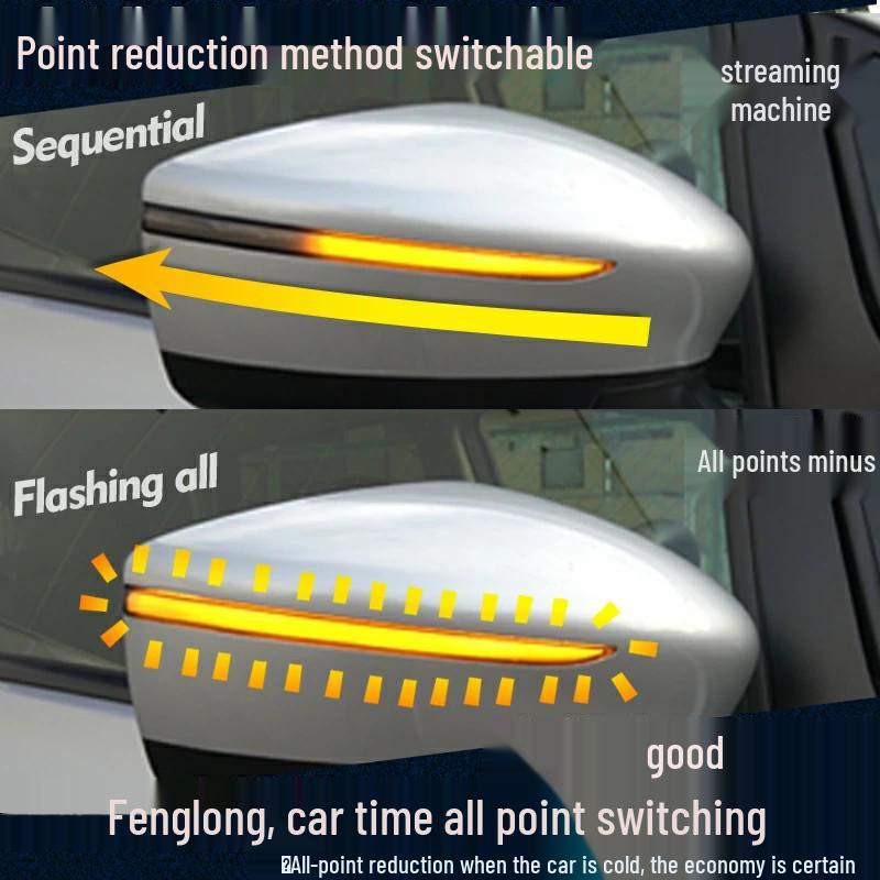 

Зеркало заднего вида LEAF ZE1 с переключателем последовательного/полного мигания