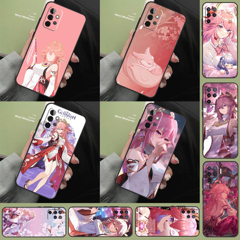 Custodia Genshin Impact Yae Miko Per Samsung Galaxy A06 A26 A16 A56 A36 A05 A22 A32 A52 A54 A34 A14 A55 A15 A53 A33 A35