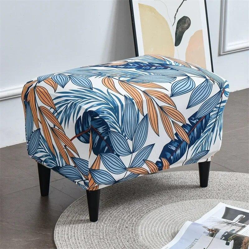 Floral Sloping Arm King Armchair Cover Elastic Armchair Slipcover Wingback Wing Sofa Back Chair Cover Elastic Chair Slipcover