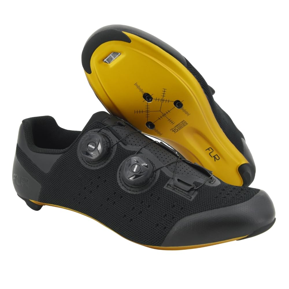FLR Road Cycling Shoes FNT-9 Knit Midnight Gold 38