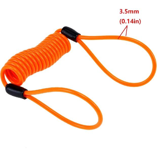 Zámek kotoučové brzdy Antrader, Zámek brzdového alarmu motocyklu proti krádeži s klíčem na upomínkové lanko, černá + oranžová