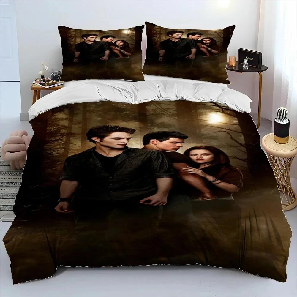 Top 3D The Twilight Saga HD Bedding Set Printed Bed Set With Pillowcase Bed Duvet Cover Soft Single Double Queen Super King Size