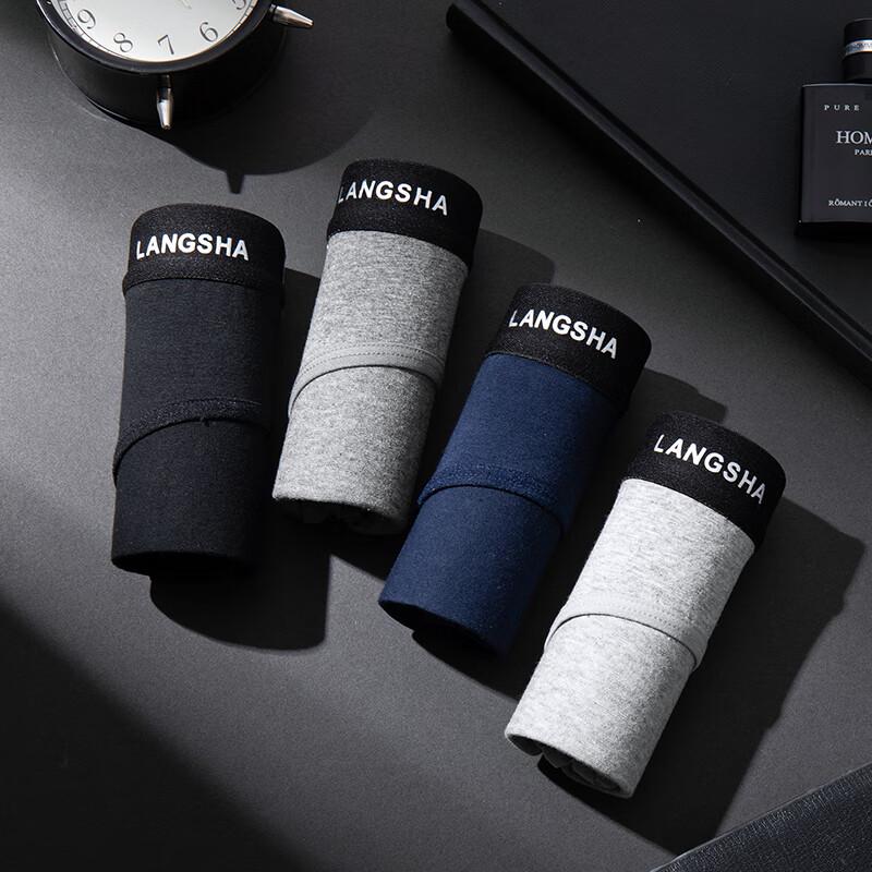 LANGSHA Men's Cotton Briefs 4-Pack