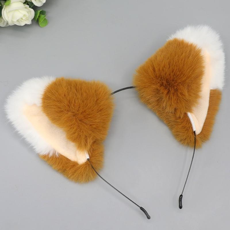 Plush Beast Ear Hairband Animes Maid Headband Cosplay Party Dress Up Hair Decors