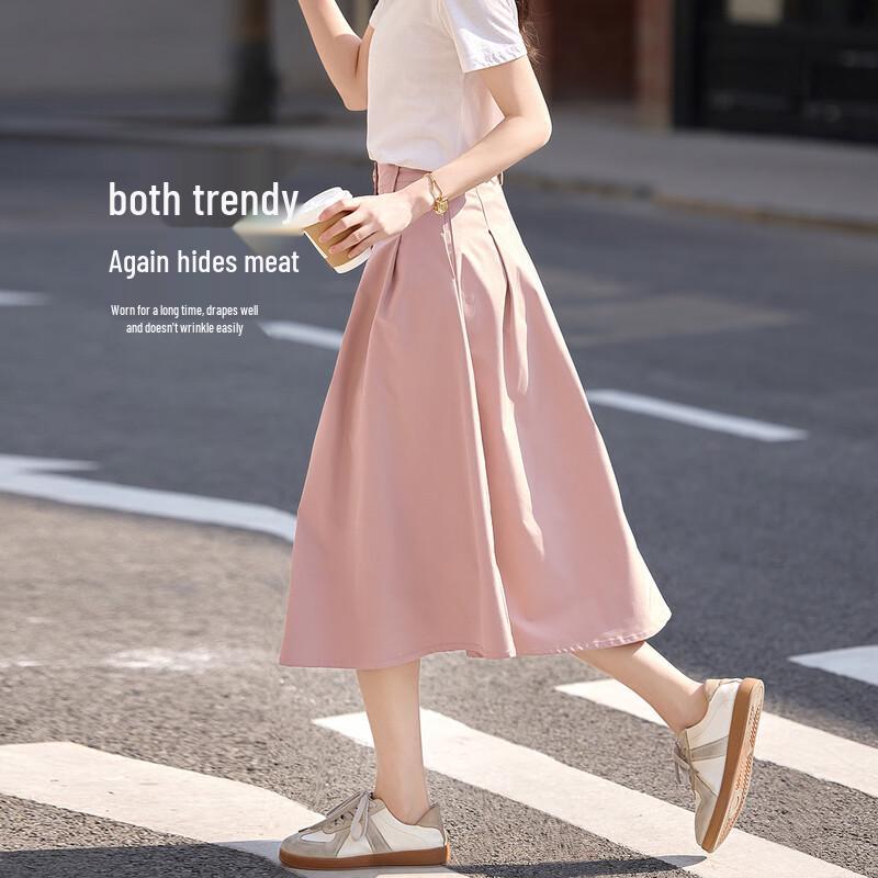 Demana Hepburn Style A-Line Midi Skirt S