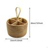 Utensil Holder Condiment Organizer Container Basket with 4 Compartments Tableware Storage