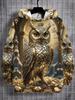 Vintage Owl Animal 3D Print Hoodies Men Fashion Hooded Owls Bird Sweatshirts Hoody Pullovers Harajuku Tracksuit  Male Clothing