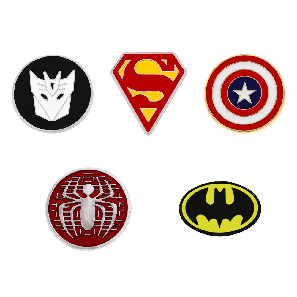 Transformers series cartoon badges Avengers Marvel movie peripherals Team America Spider-Man brooch