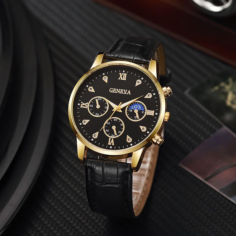 1PC Men's Business Watch Casual Belt Quartz Sports Watch Men's Watch Men's Watch