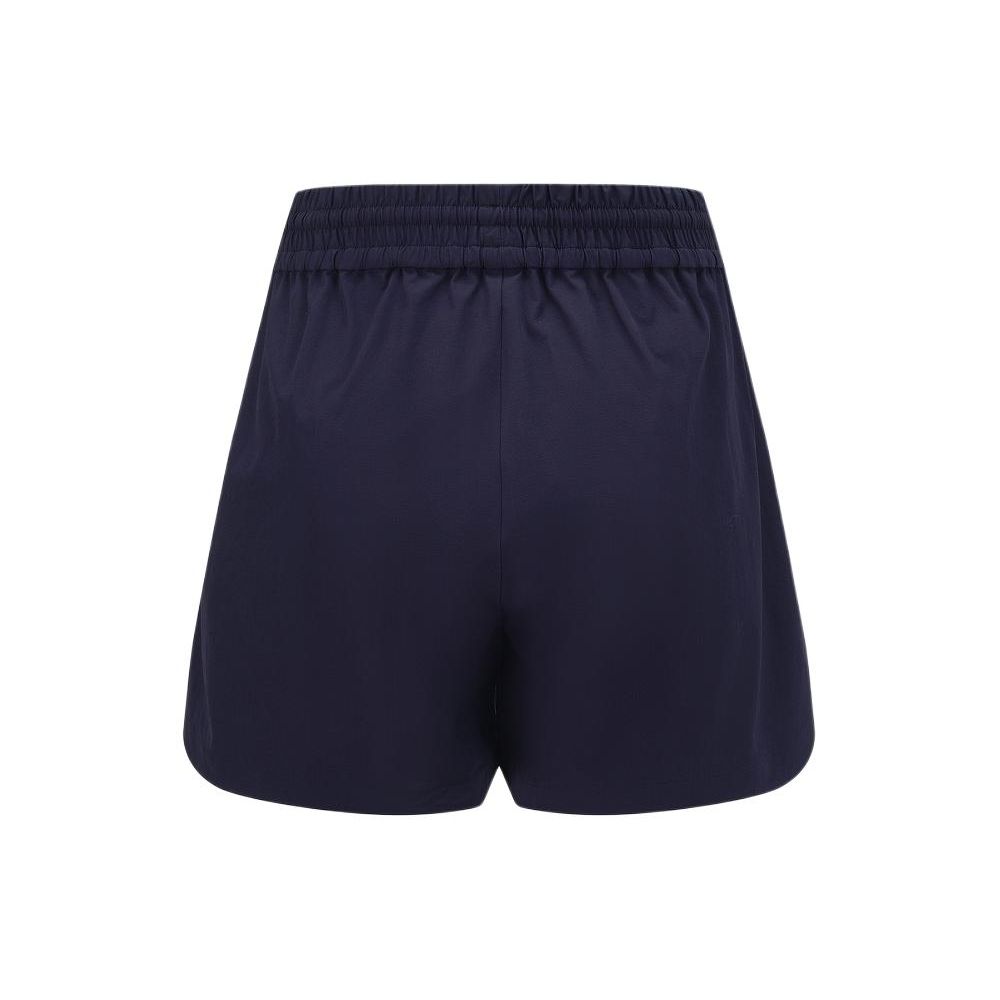 Reebok Solid Color Running Elastic Woven Sports Shorts Women shorts Navy-Blue 24SRC608WGN2