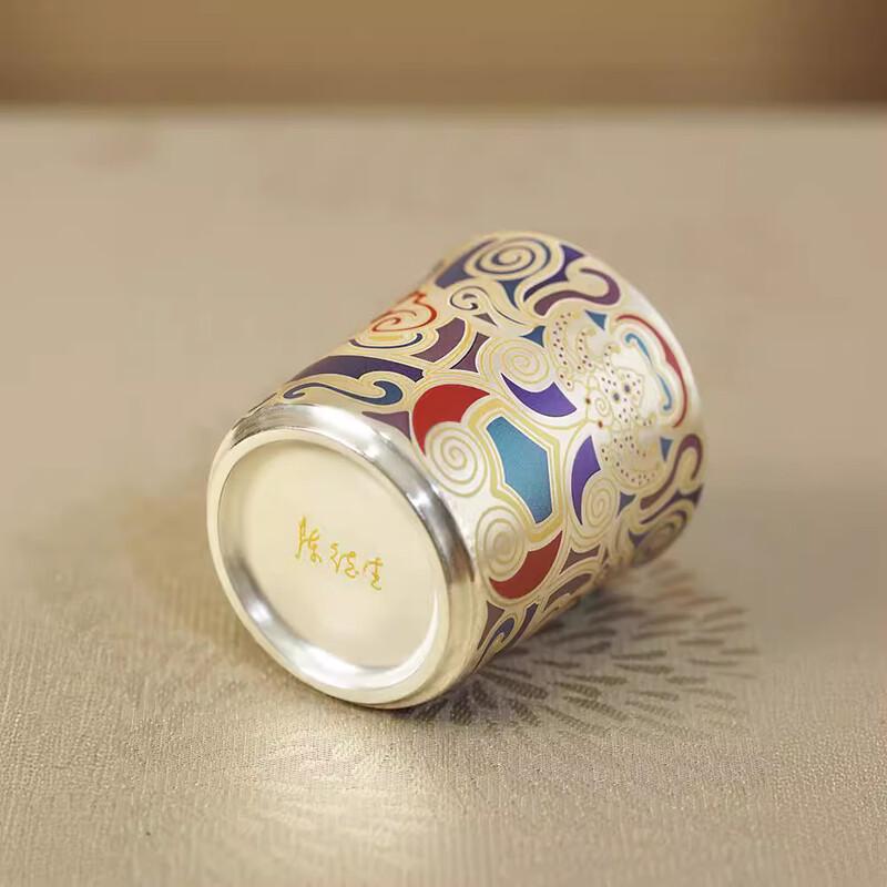 Dunhuang Dragon Gilded Silver Gaiwan Tea Set