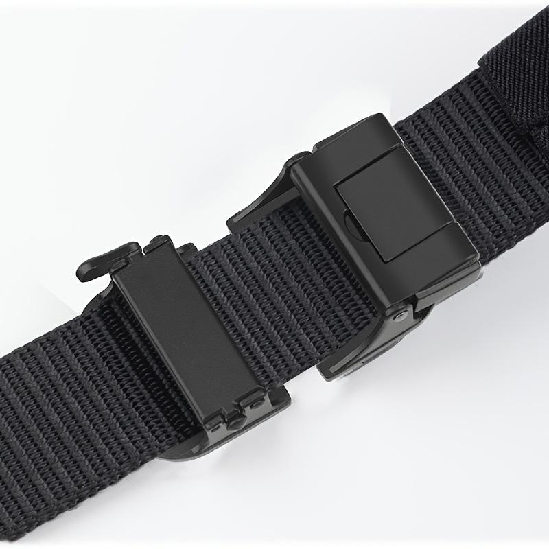 Toothless Buckle Can Be Cut Belt Military Training Canvas Tactical Belt Casual Automatic Buckle Tooling Student Belt Male
