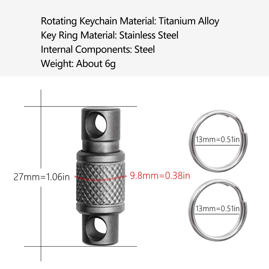 Titanium Alloy Keychain Outdoors EDC Tool Double Headed Quick Pull Buckle Removable Portable Mountaineering Buckle