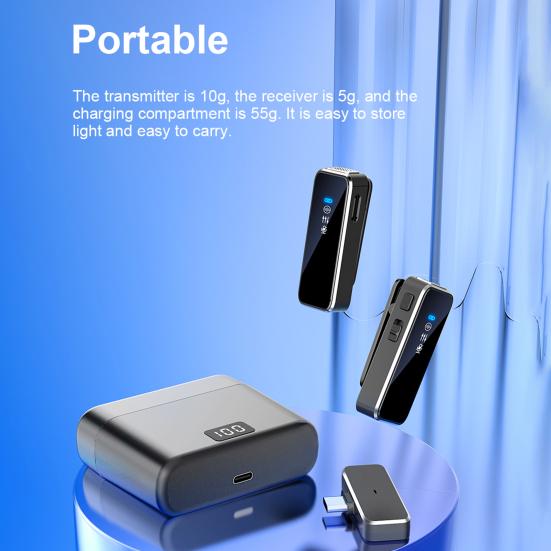 1 Set N3 Audio Microphone High Fidelity Noise Reduction Mini Wireless Video Microphone