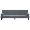 Vidaxl Foldable Sofa With Armrests, Dark Grey, Velvety
