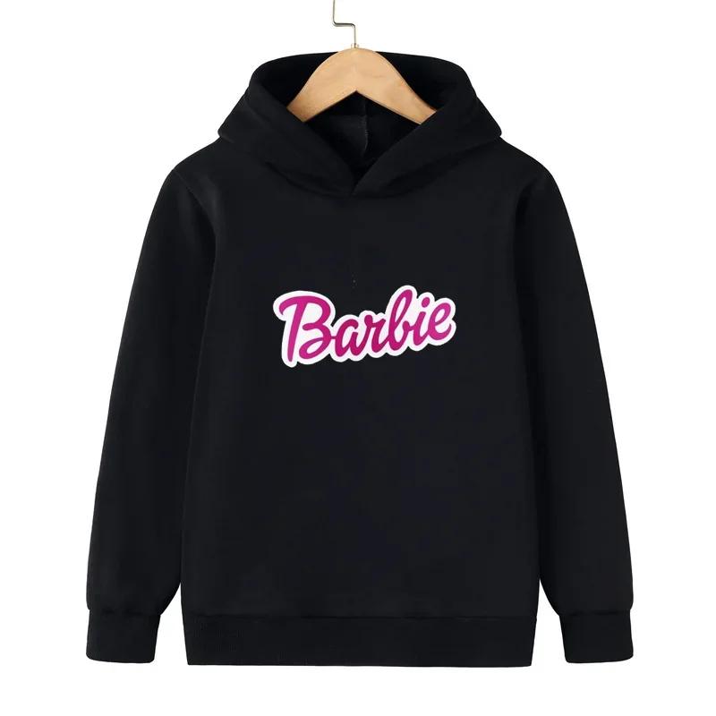 Осенняя Мода Любовь Кукла Барби Принтованные Детские Толстовки с Длинным Рукавом Каваий Толстовки с Капюшоном Детские Толстовки 150