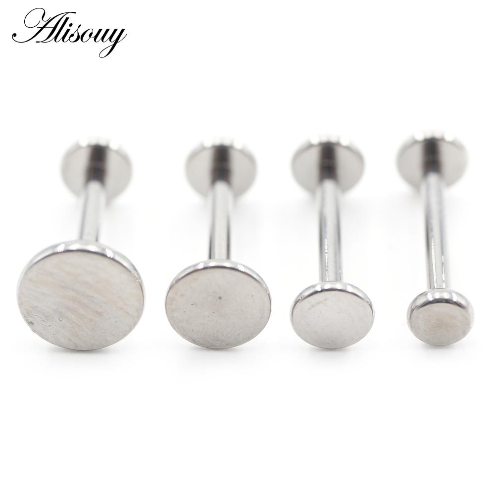 1ks titan s vnitřním závitem plochý eloxovaný kroužek na rty labreta do ucha Náušnice s tragusovou chrupavkou na činku Šperky na tělo